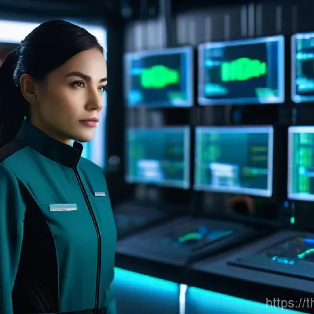 신경망 아키텍처의 훈련 속도 개선 방법 - **"The AI Training Command Center: A female AI engineer, in her late 20s, with short, neat dark hair...