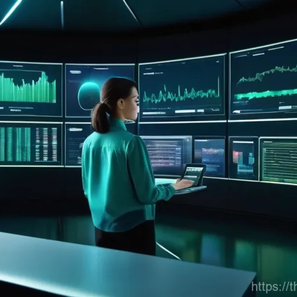 신경망 아키텍처의 유지 보수 전략 - **Prompt for AI Performance Monitoring:**
"A high-tech, futuristic control room bathed in cool b...