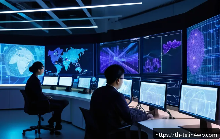 신경망의 파라미터 수 줄이기 위한 방법 - A futuristic AI research laboratory setting, featuring a detailed neural network visualization on la...