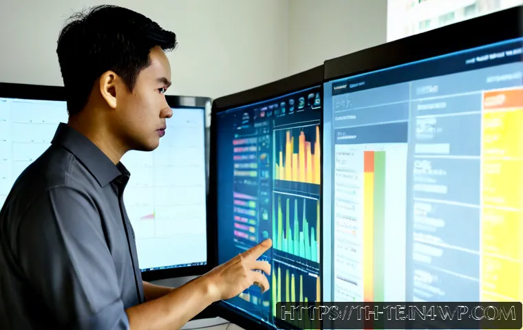Home 17 신경망 모델의 성능 측정을 위한 기준 - Photorealistic Thai AI engineer reviewing neural network performance on a large monitor, clean visua...